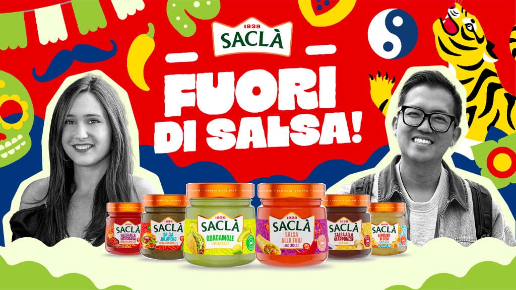Materiali della shopper activation Saclà “Fuori di salsa!”
